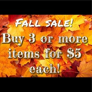 Look for the 🎃 and add to bundle! 3 or more items qualify for $5 each.